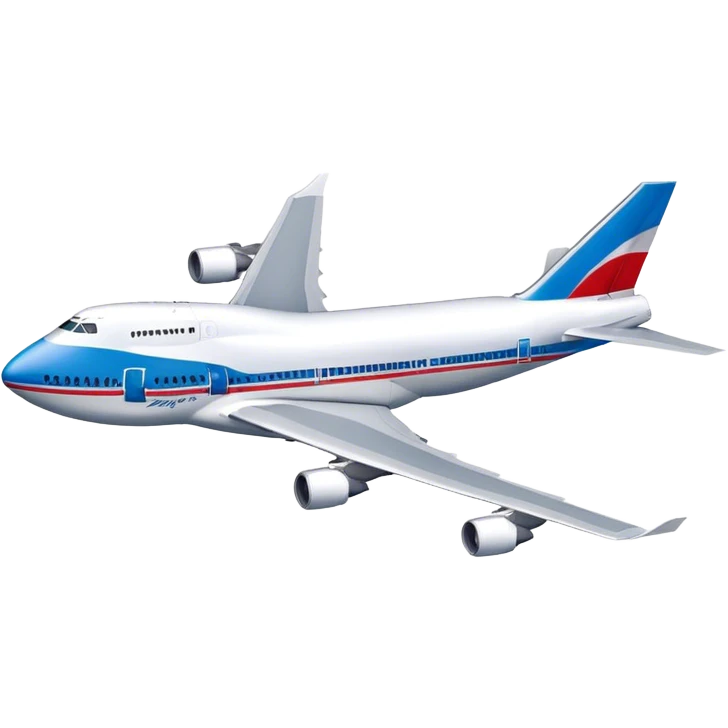 Boeing 747 - Boeing (Model Year: 2020) (Iconic colour: White with red and blue) emoji