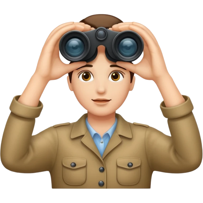 Using hands as binoculars  emoji