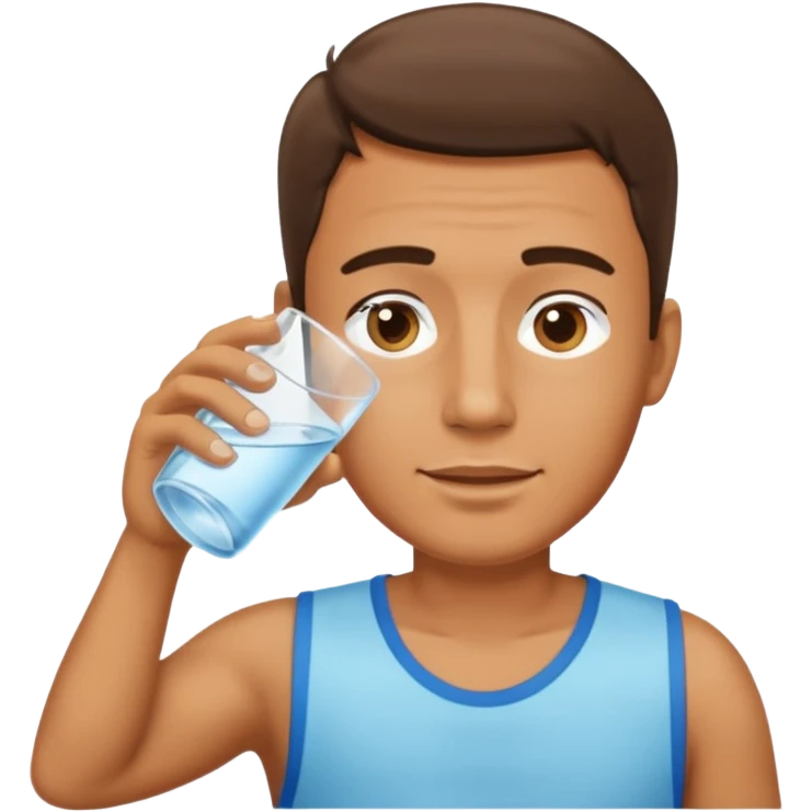 man drinking water emoji