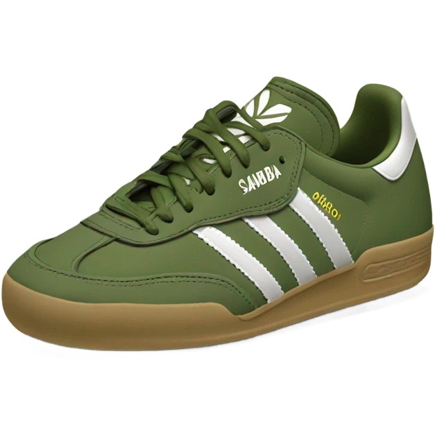 khaki green adidas samba emoji