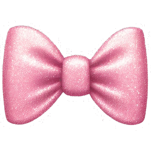 baby pink coloured glittery bow emoji