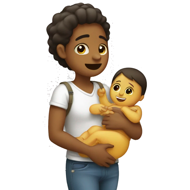 Corazón con un bebé  emoji