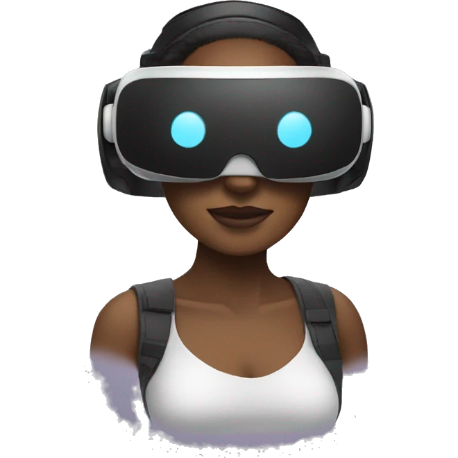 Woman wearing vr headset emoji