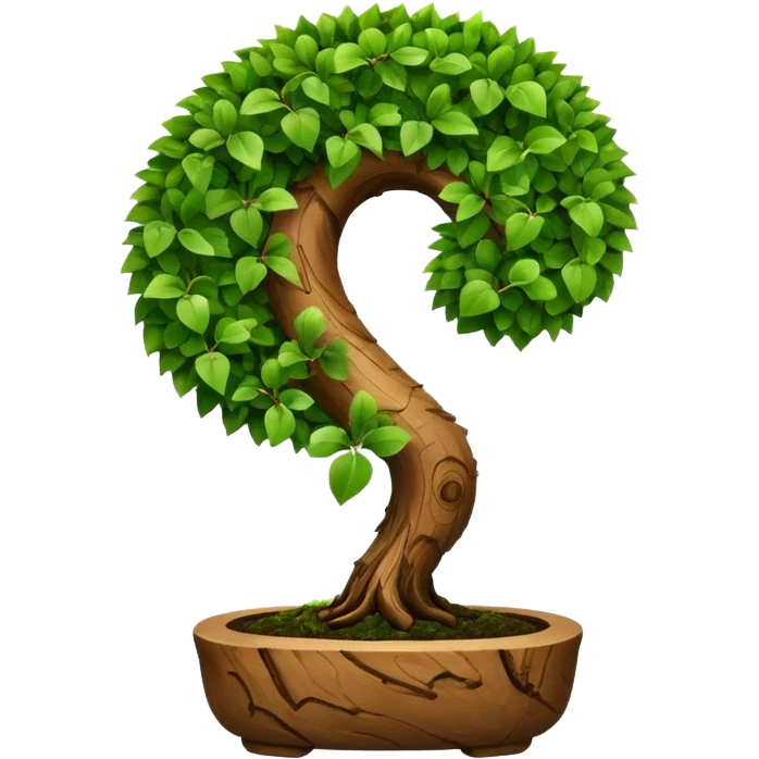 Bonzai with a question mark shape  emoji