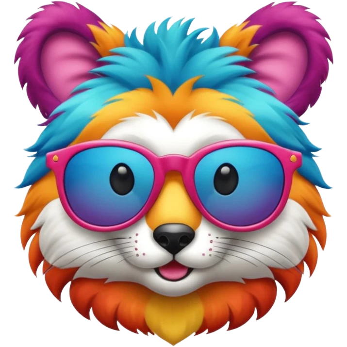 a sunglasses circus animal emoji