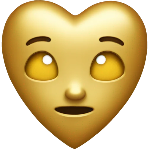 Golden heart emoji