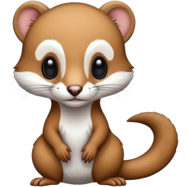 black-white Weasel emoji