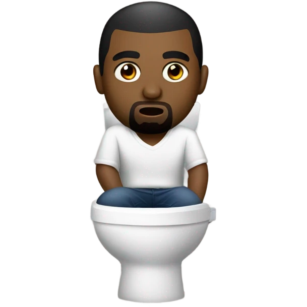 Kanye west in a skibidi toilet  emoji