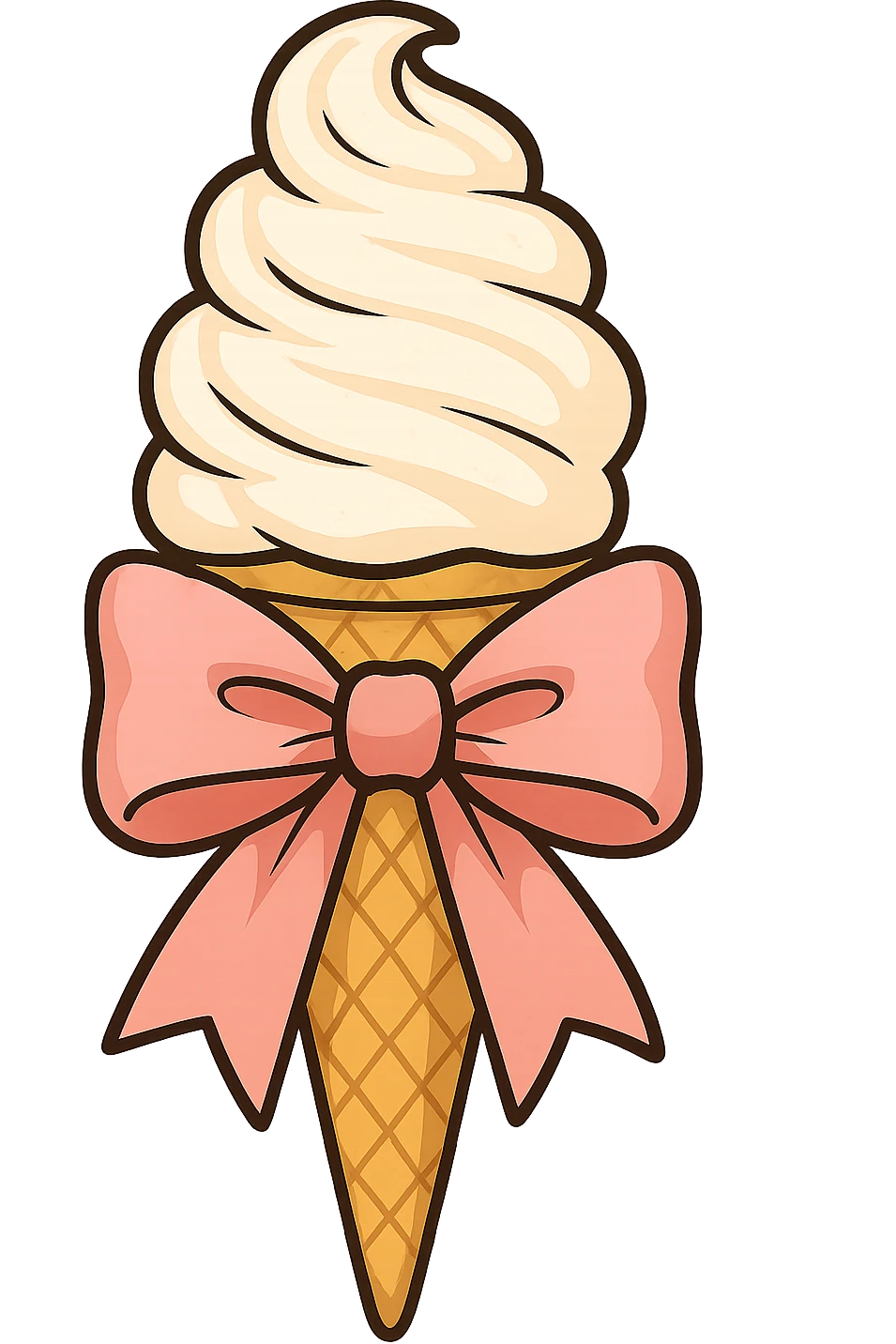 Bow ice cream, remove background emoji