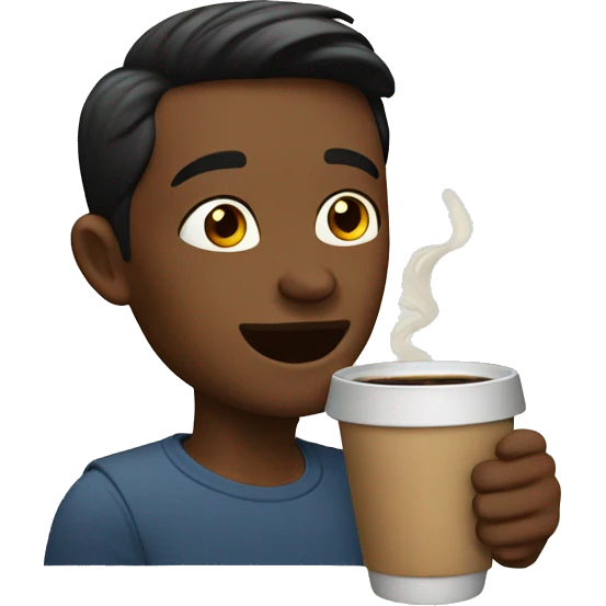 dashung drinking coffee emoji