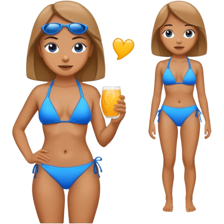 a blue bikini emoji