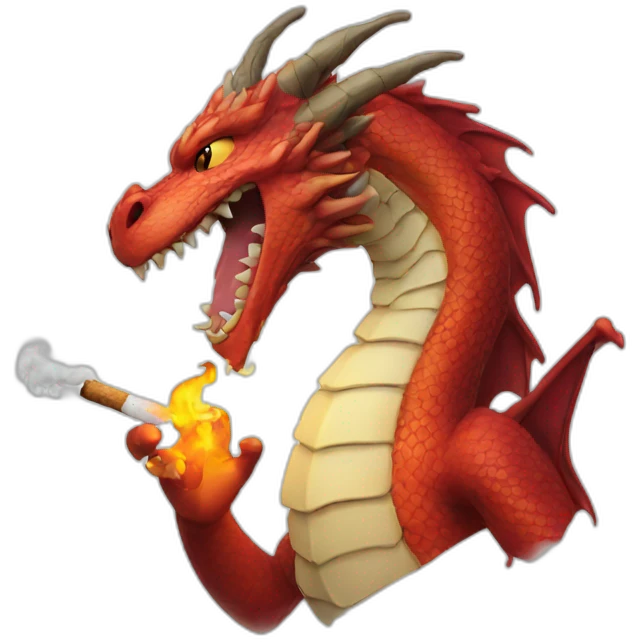 Dragon smoking emoji