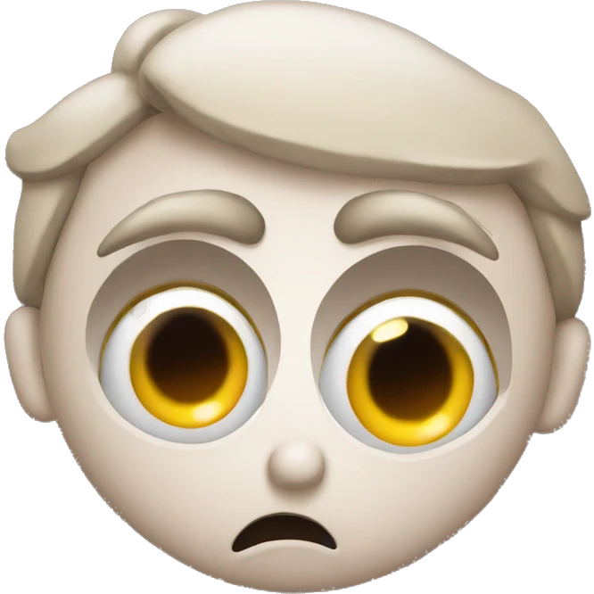 Emoji with bulging shocked eyes emoji