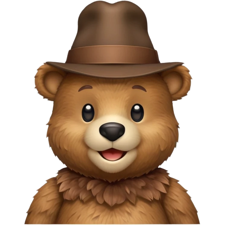 Freddy bear with hat emoji