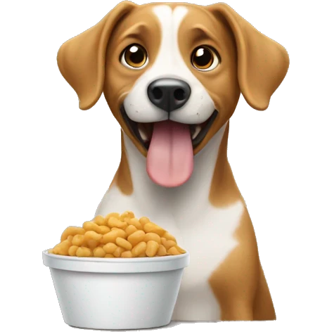 Dog eating food emoji
