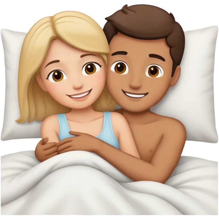 coppia che si abbracciano a letto emoji