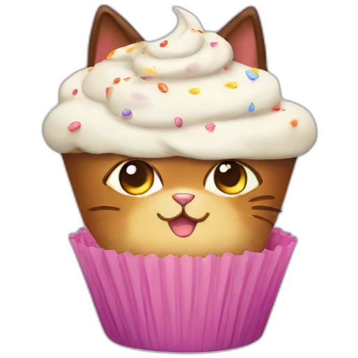 Cupcake cat emoji