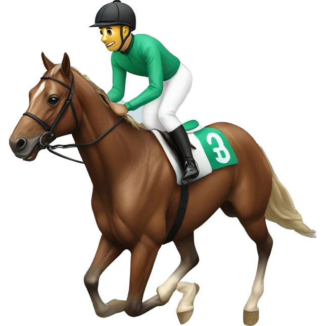 horse with jockey emoji