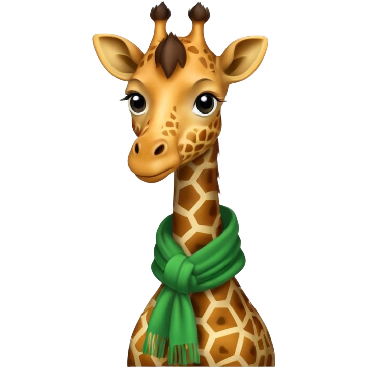 Giraffe with green Scarves emoji