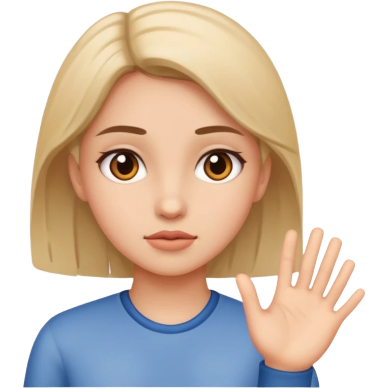 girl stop emoji