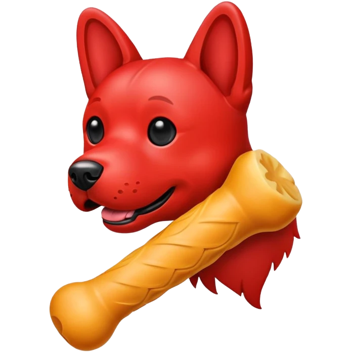 Dog chew toy emoji