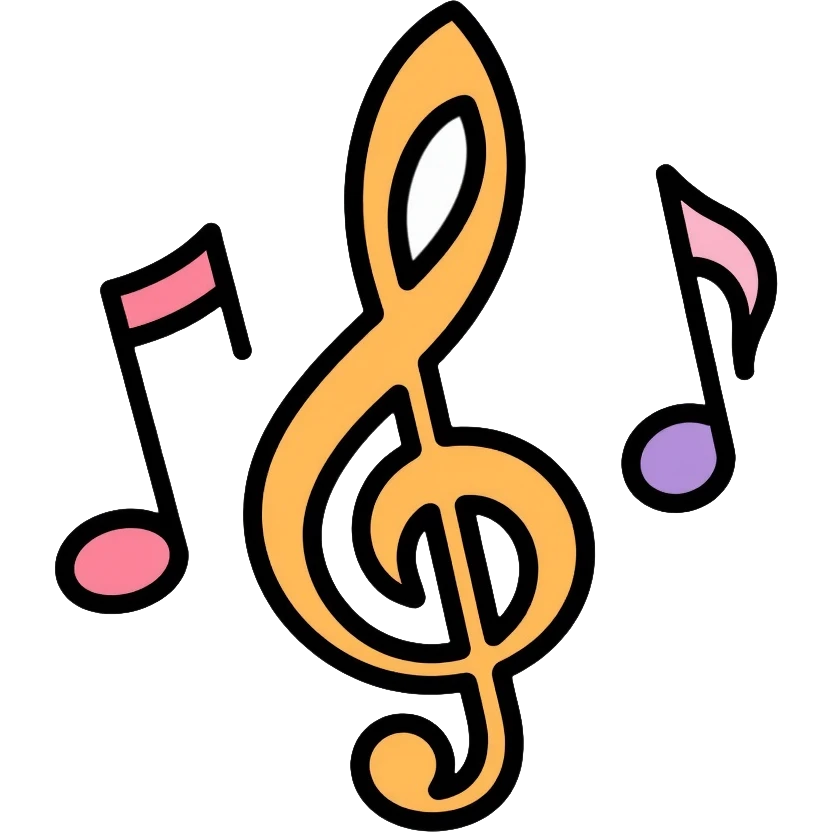 musical notes and instruments emoji