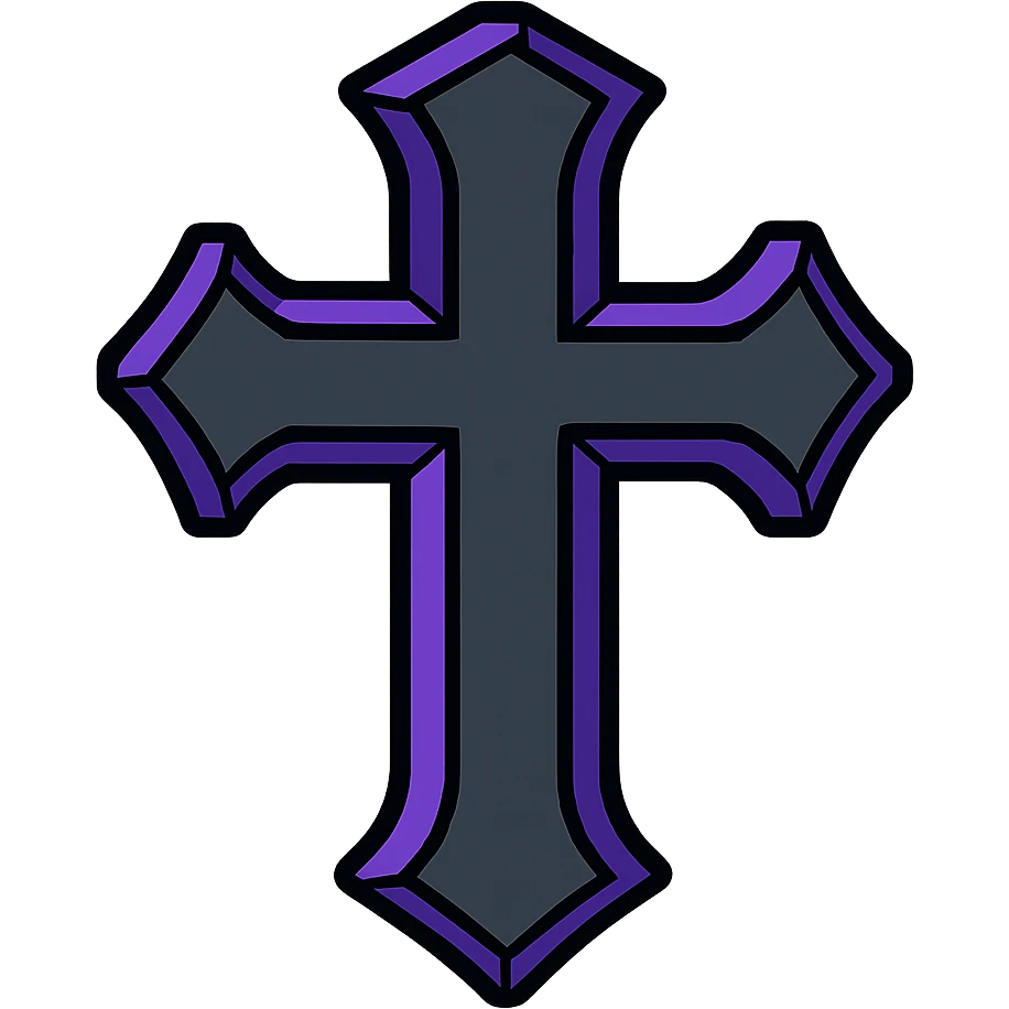 goth cross emoji