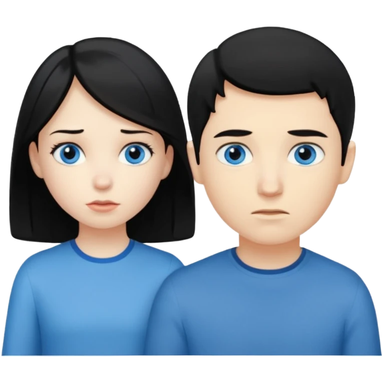 girl black hair ignore boy blond hair emoji