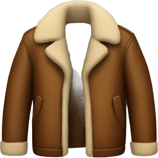 leather and Sherpa coat emoji