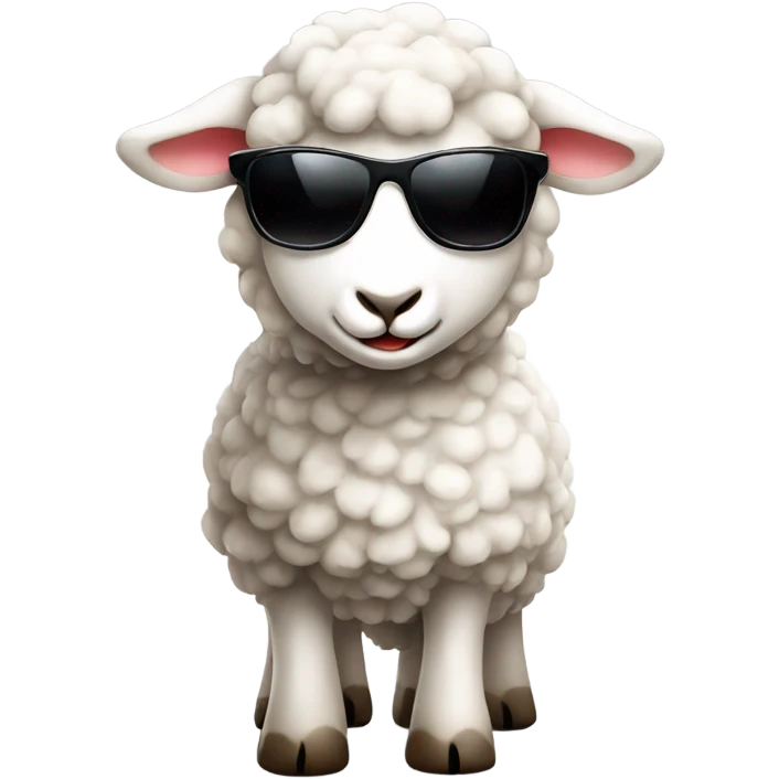 Lamb with sunglasses emoji