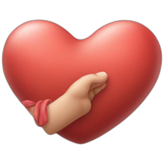 coeur dans des mains emoji