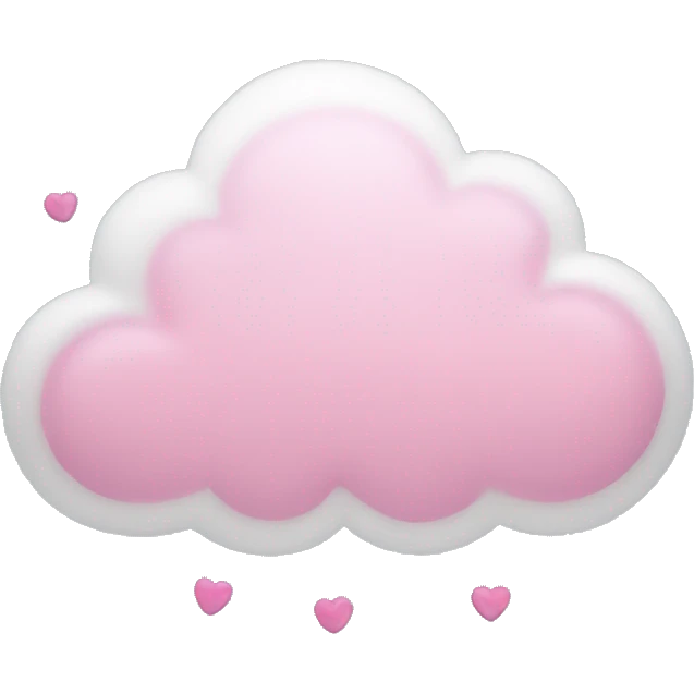 Cloud with pink hearts  emoji