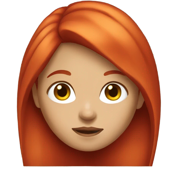 Red hair girl  emoji