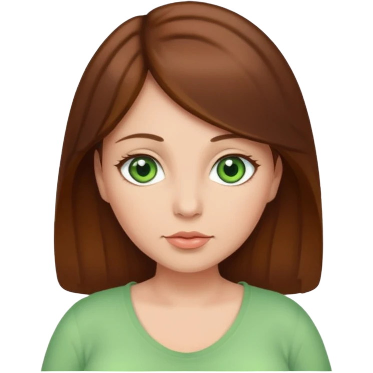 Schwangere Frau mit grünen Augen und braunen haaren emoji