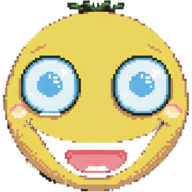goofy cross-eyed face with big smile emoji