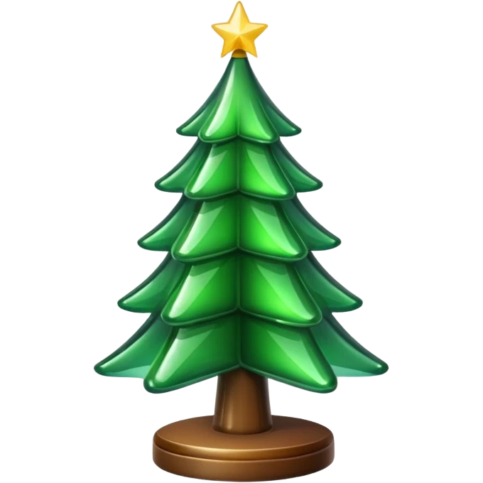 Christmas tree in the shape of glass  emoji
