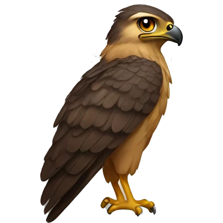 hawk holding number 2 emoji
