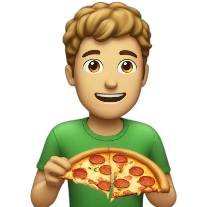 guy eating pizza emoji