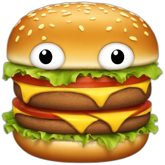 burger with cartoon legs legs runing emoji