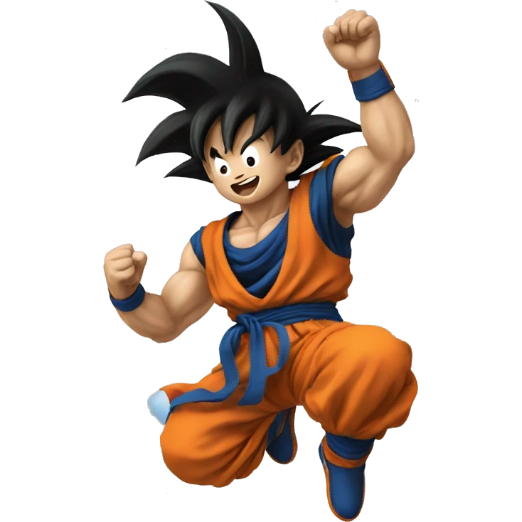 playful goku in the sky emoji