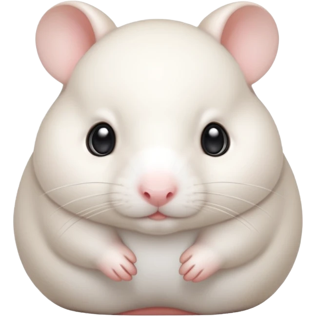 White hamster emoji(no hair) emoji