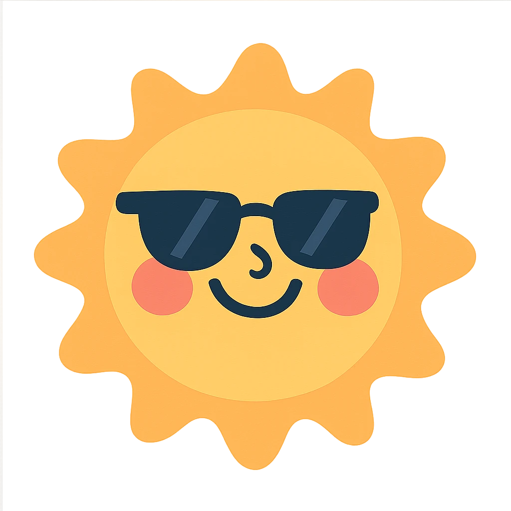 smiling sun with sunglasses emoji
