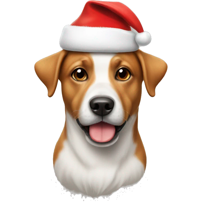 Dog with Santa hat emoji