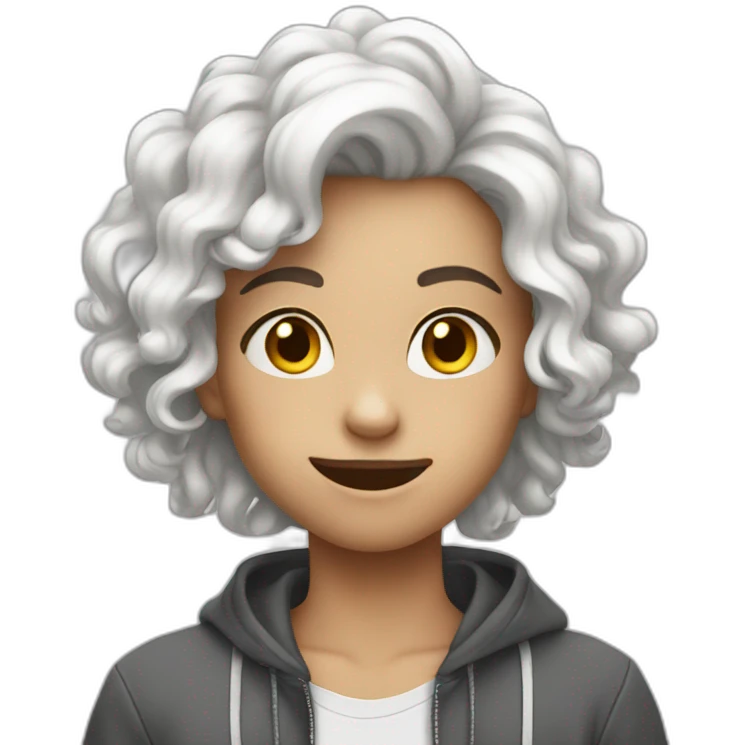 crazy cutie white teen emoji