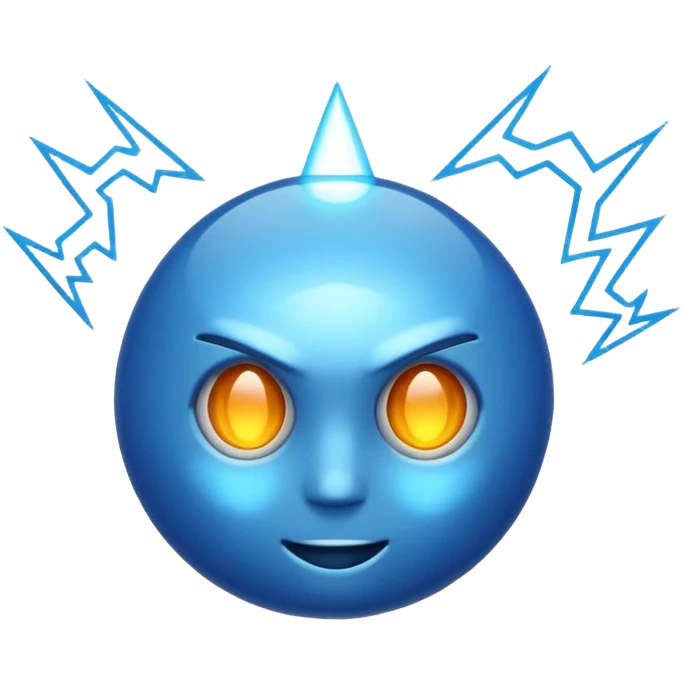 genera un razo azul emoji