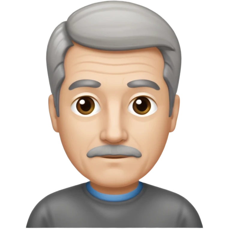 Salt and pepper haired man in 50s with a combover emoji