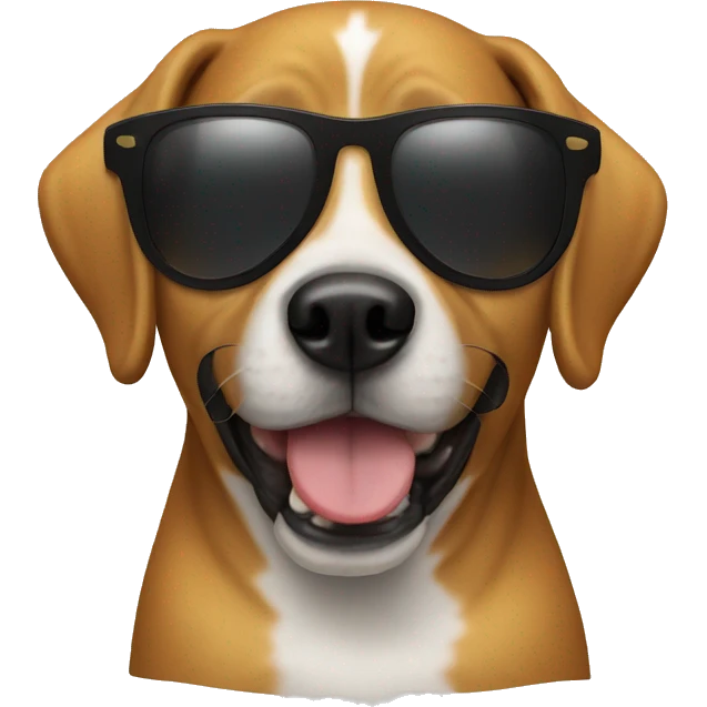 Dog with sunglasses  emoji
