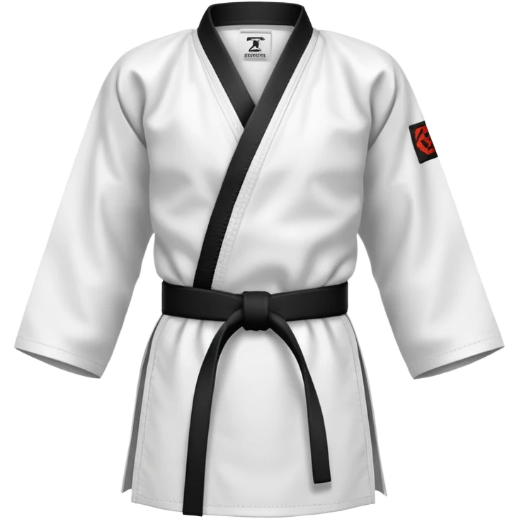 traditional karate gi white uniform with belt emoji