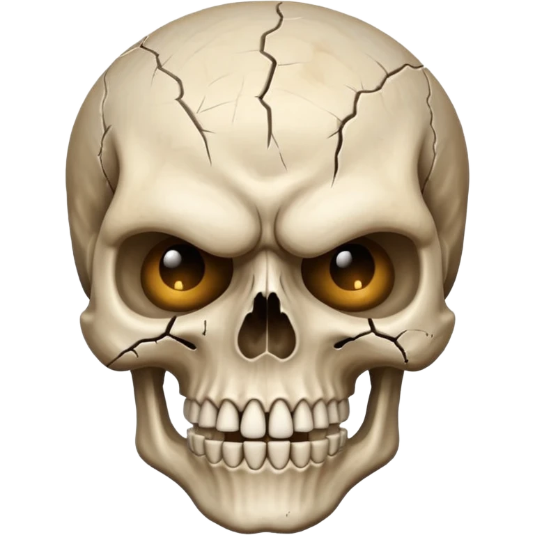 Skull with angry face emoji