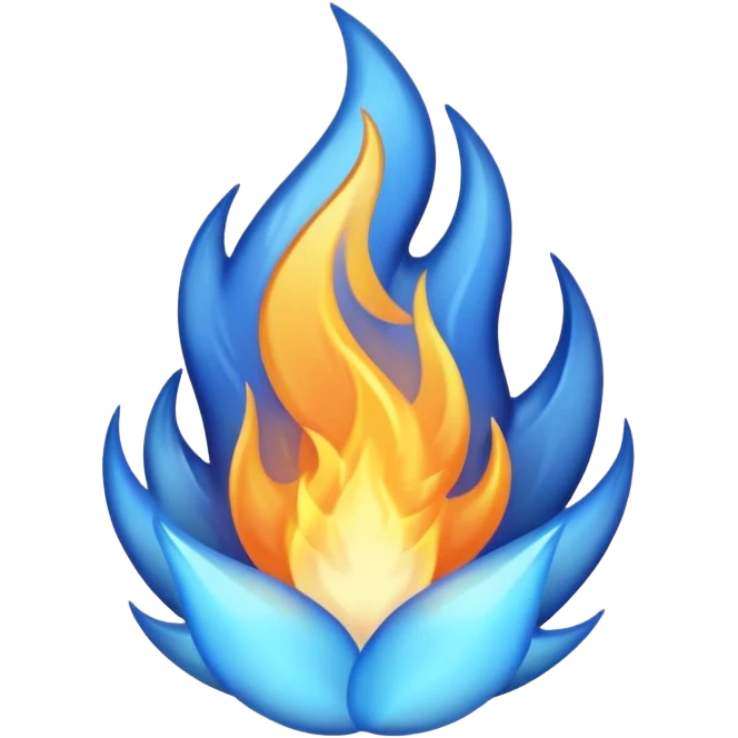 Blue flame emoji